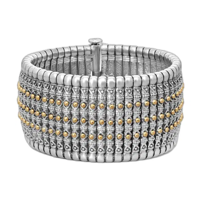 Konstantino Konstantino Hera Sterling Silver & 18K Yellow Gold Cuff Bracelet by The Solist