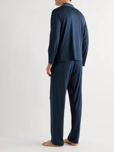 Derek Rose Basel Stretch Micro Modal Jersey Pyjama Set - Men | Thumbnail 3 Derek Rose Basel Stretch Micro Modal Jersey Pyjama Set - Men | Thumbnail 3
