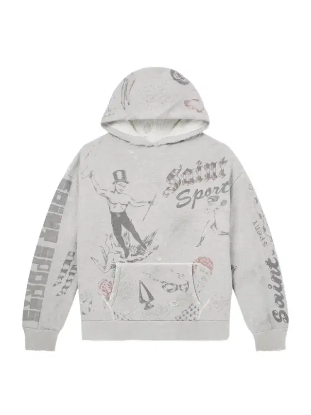 Printed Distressed Cotton-Jersey Hoodie - Men