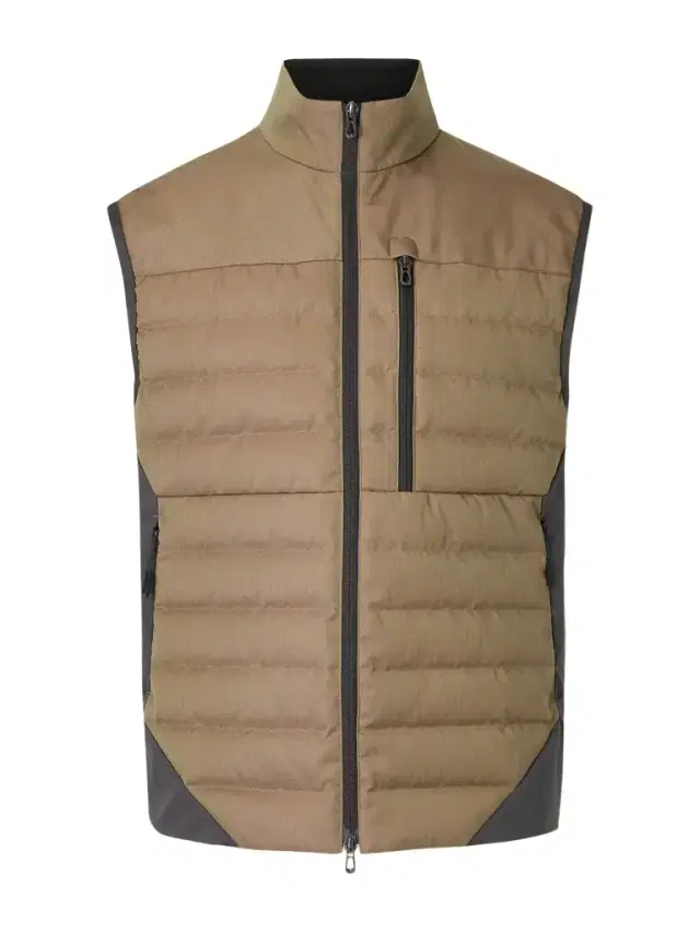 Intrepid Shell-Trimmed Quilted Herringbone Virgin Wool Down Gilet - Men