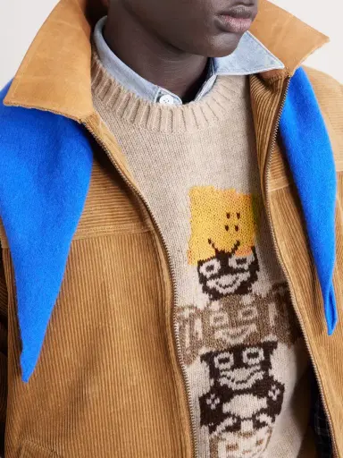 KAPITAL Peckish Totem Pole Intarsia Wool-Blend Sweater - Men | Thumbnail 5 KAPITAL Peckish Totem Pole Intarsia Wool-Blend Sweater - Men | Thumbnail 5