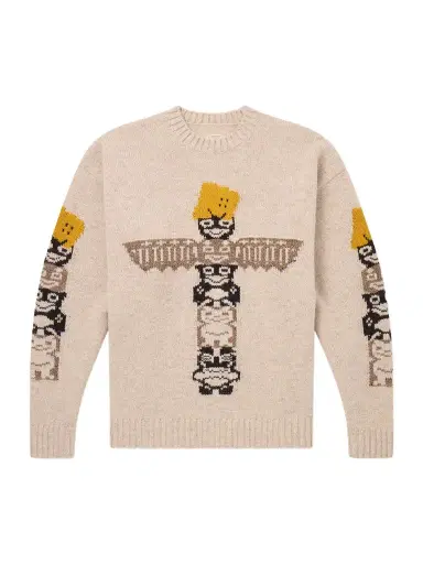 KAPITAL Peckish Totem Pole Intarsia Wool-Blend Sweater - Men | Thumbnail 1 KAPITAL Peckish Totem Pole Intarsia Wool-Blend Sweater - Men | Thumbnail 1