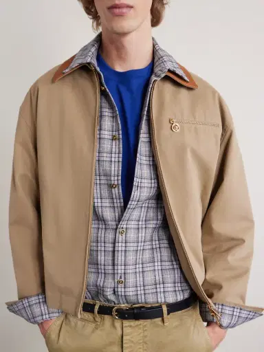 Versace Checked Wool-Flannel Shirt - Men | Thumbnail 5