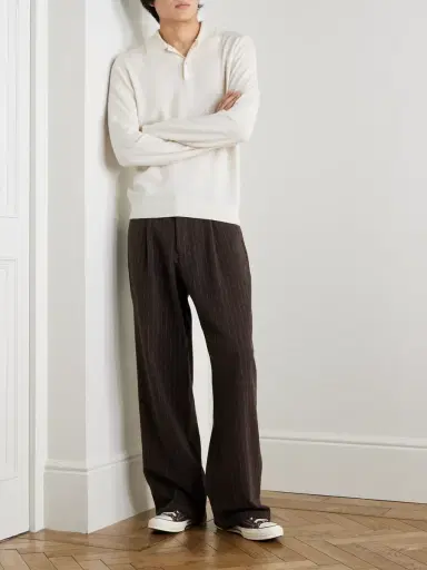 Oliver Spencer Orsman Wide-Leg Cotton-Blend Trousers - Men | Thumbnail 2