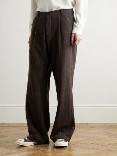 Oliver Spencer Orsman Wide-Leg Cotton-Blend Trousers - Men | Thumbnail 3