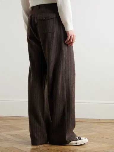 Oliver Spencer Orsman Wide-Leg Cotton-Blend Trousers - Men | Thumbnail 4
