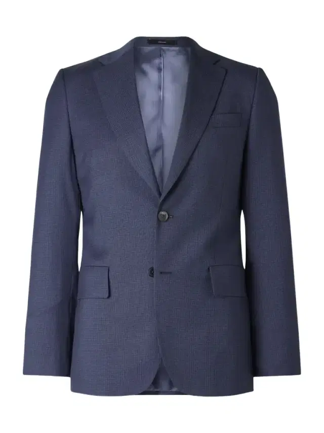 Slim-Fit Checked Wool Suit Jacket - Men