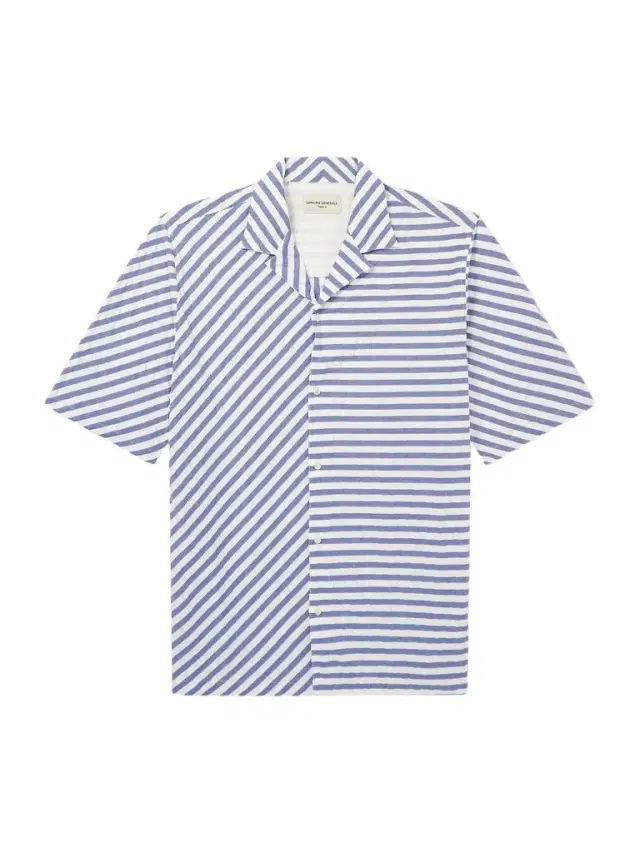 Eren Camp-Collar Striped Cotton Shirt - Men