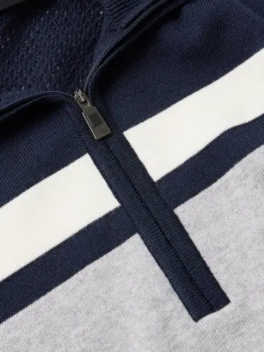 KJUS Striped Merino Wool Half-Zip Sweater - Men | Thumbnail 4