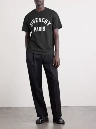 Givenchy Logo-Appliquéd Cotton-Jersey T-Shirt - Men | Thumbnail 2 Givenchy Logo-Appliquéd Cotton-Jersey T-Shirt - Men | Thumbnail 2