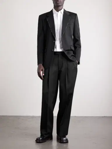 Givenchy Straight-Leg Pleated Grain De Poudre Wool Trousers - Men | Thumbnail 2 Givenchy Straight-Leg Pleated Grain De Poudre Wool Trousers - Men | Thumbnail 2