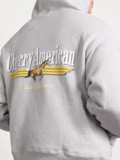 Cherry Los Angeles Logo-Print Cotton-Blend Jersey Zip-Up Hoodie - Men | Thumbnail 5 Cherry Los Angeles Logo-Print Cotton-Blend Jersey Zip-Up Hoodie - Men | Thumbnail 5