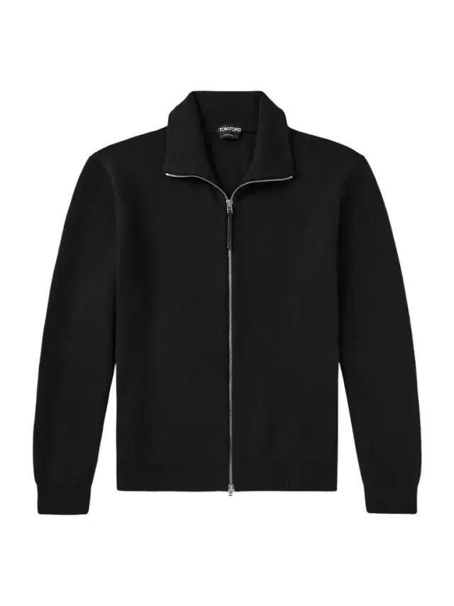 Wool-Blend Zip-Up Cardigan - Men