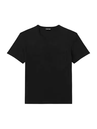 Tom Ford Cotton and Silk-Blend Jersey T-Shirt - Men | Thumbnail 1 Tom Ford Cotton and Silk-Blend Jersey T-Shirt - Men | Thumbnail 1