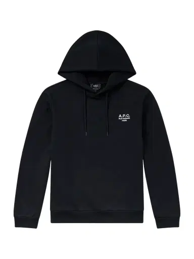 A.P.C. Standard Rue Madame Logo-Embroidered Organic Cotton-Jersey Hoodie - Men | Thumbnail 1 A.P.C. Standard Rue Madame Logo-Embroidered Organic Cotton-Jersey Hoodie - Men | Thumbnail 1