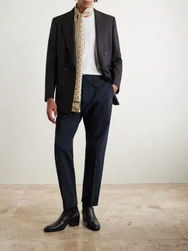 Tom Ford Straight-Leg Cotton-Drill Trousers - Men | Thumbnail 2 Tom Ford Straight-Leg Cotton-Drill Trousers - Men | Thumbnail 2