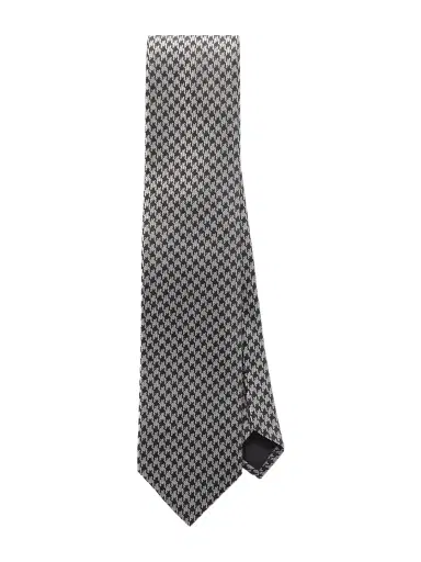 Tom Ford 8cm Houndstooth Silk-Jacquard Tie - Men | Thumbnail 1