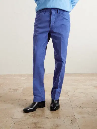 Tom Ford Straight-Leg Cotton-Twill Trousers - Men | Thumbnail 3 Tom Ford Straight-Leg Cotton-Twill Trousers - Men | Thumbnail 3