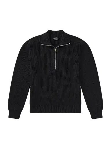 Tom Ford Ribbed Merino Wool Half-Zip Sweater - Men | Thumbnail 1 Tom Ford Ribbed Merino Wool Half-Zip Sweater - Men | Thumbnail 1