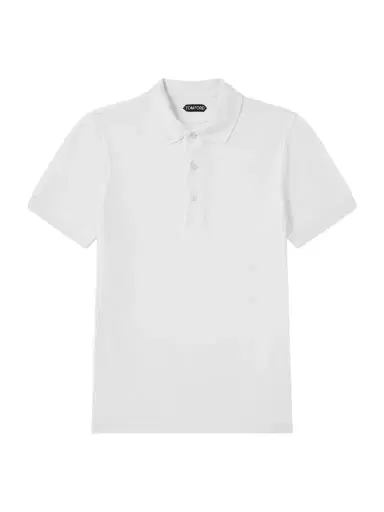 Tom Ford Slim-Fit Lyocell and Cotton-Blend Piqué Polo Shirt - Men | Thumbnail 1 Tom Ford Slim-Fit Lyocell and Cotton-Blend Piqué Polo Shirt - Men | Thumbnail 1