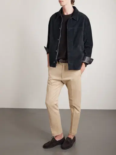 Tom Ford Straight-Leg Cotton-Drill Trousers - Men | Thumbnail 2