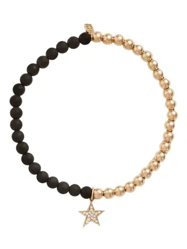 Sydney Evan Star Charm 14-karat Gold, Onyx And Diamond Bracelet | Thumbnail 1