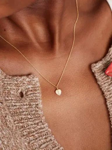 Sydney Evan Half Heart 14-karat Gold Diamond Necklace | Thumbnail 2 Sydney Evan Half Heart 14-karat Gold Diamond Necklace | Thumbnail 2
