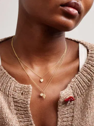 Sydney Evan Half Heart 14-karat Gold Diamond Necklace | Thumbnail 5 Sydney Evan Half Heart 14-karat Gold Diamond Necklace | Thumbnail 5