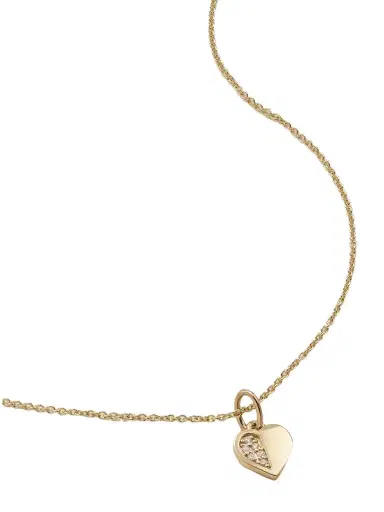Sydney Evan Half Heart 14-karat Gold Diamond Necklace | Thumbnail 1 Sydney Evan Half Heart 14-karat Gold Diamond Necklace | Thumbnail 1