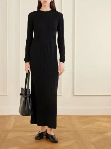 TOTEME Cable-knit Wool Maxi Dress | Thumbnail 2 TOTEME Cable-knit Wool Maxi Dress | Thumbnail 2