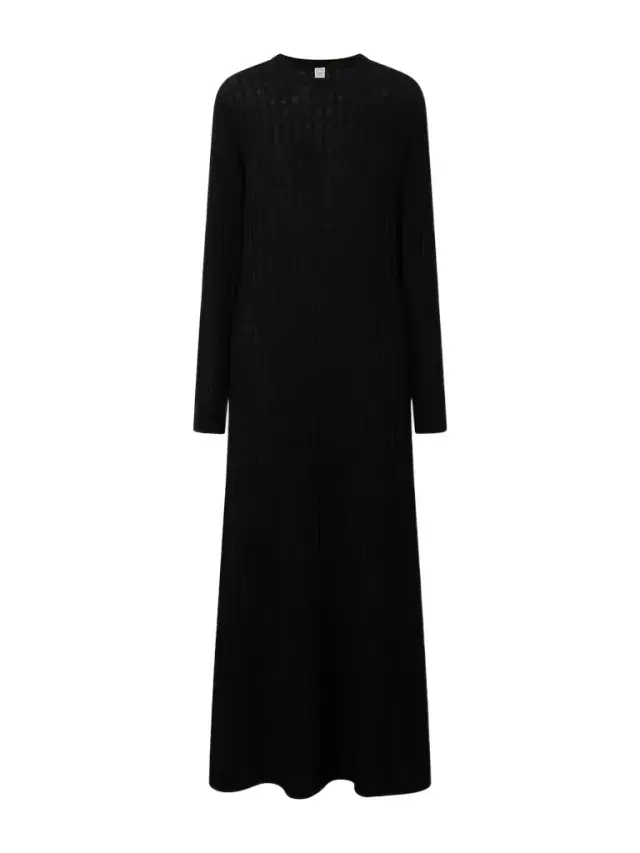 Cable-knit Wool Maxi Dress