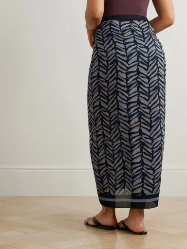 Matteau Printed Silk-georgette Pareo | Thumbnail 3 Matteau Printed Silk-georgette Pareo | Thumbnail 3