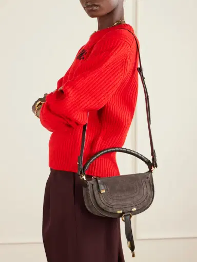Chloé Marcie Suede Shoulder Bag | Thumbnail 3