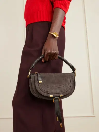 Chloé Marcie Suede Shoulder Bag | Thumbnail 6