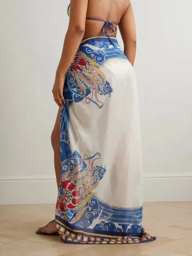La DoubleJ Printed Cotton-voile Pareo | Thumbnail 3