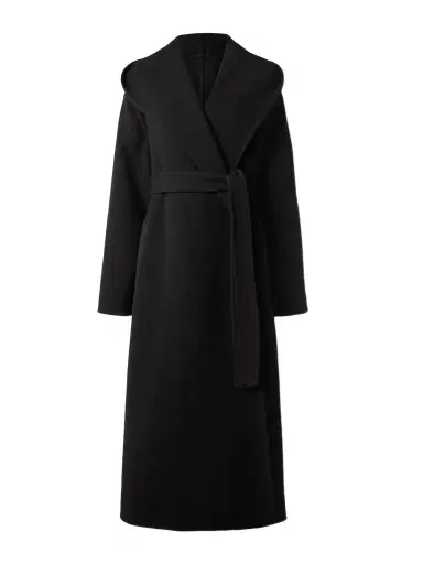 Alaïa Hooded Belted Wool Coat | Thumbnail 1