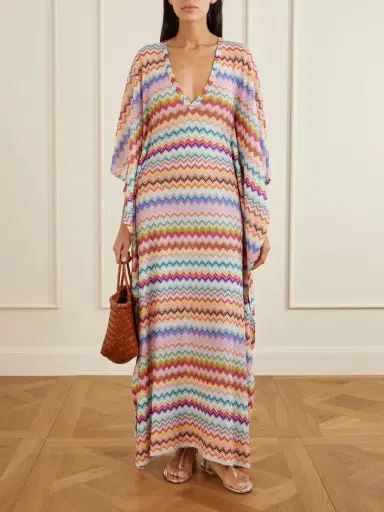 Missoni Striped Metallic Crochet-knit Kaftan | Thumbnail 2 Missoni Striped Metallic Crochet-knit Kaftan | Thumbnail 2