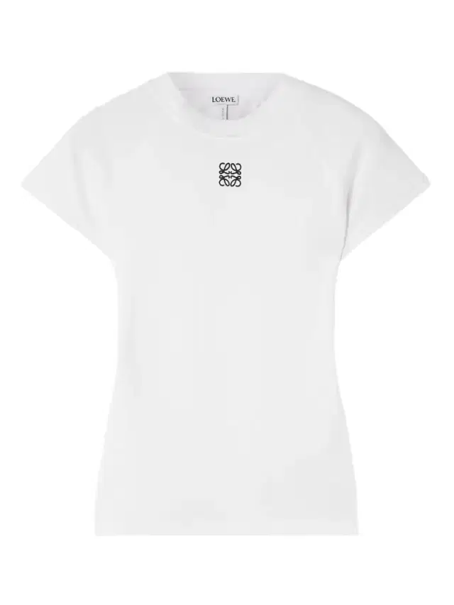 Anagram Embroidered Cotton-blend Jersey T-shirt