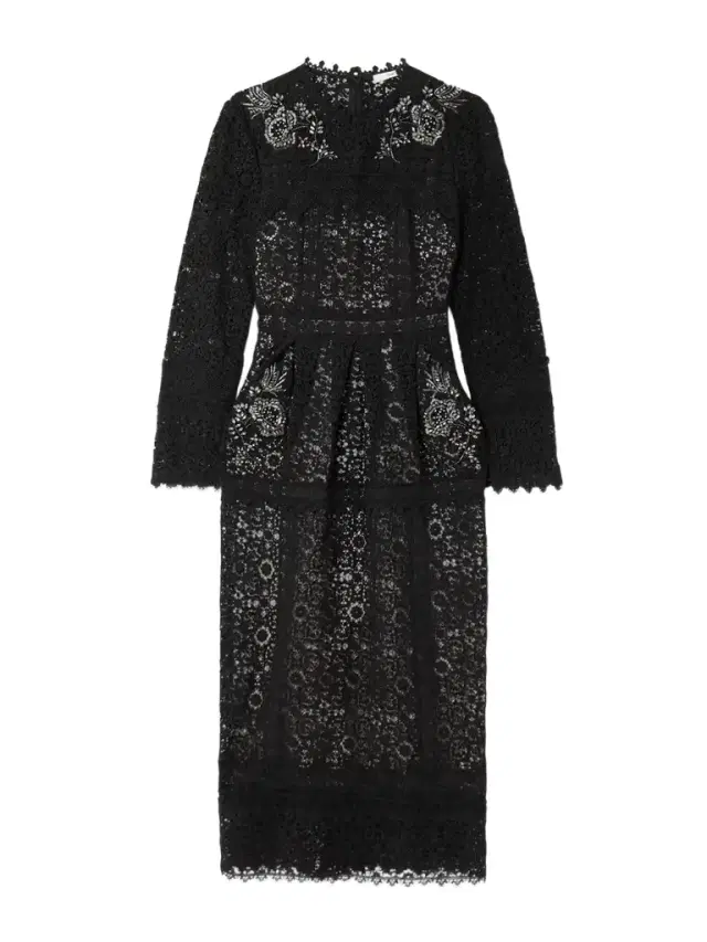 Crystal-embellished Cotton Guipure Lace Midi Dress