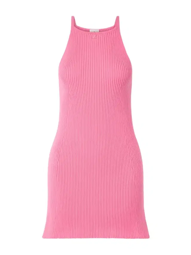 Ribbed-knit Mini Dress