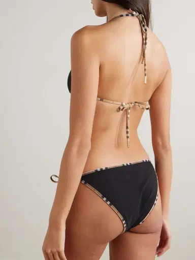 Burberry Checked-piped Triangle Bikini | Thumbnail 3 Burberry Checked-piped Triangle Bikini | Thumbnail 3