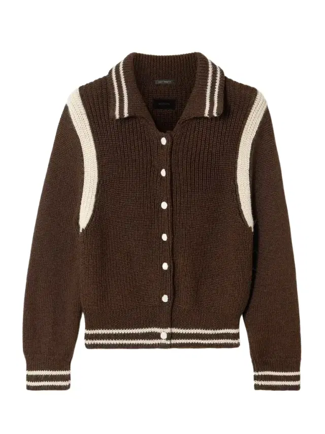 The Little Raquette Appliquéd Striped Alpaca Cardigan
