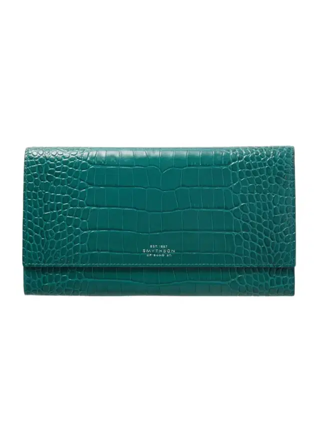 Marshall Croc-effect Leather Travel Wallet