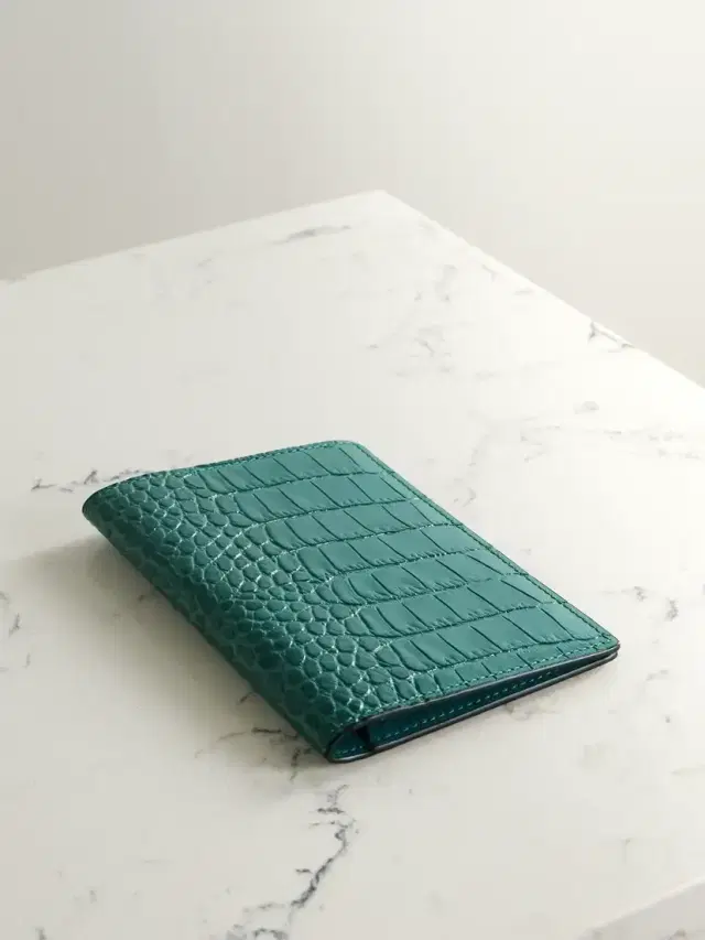 Mara Croc-effect Leather Passport Holder