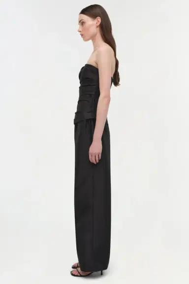 Simkhai Emerson Ruched Taffeta Bustier Top | Thumbnail 4