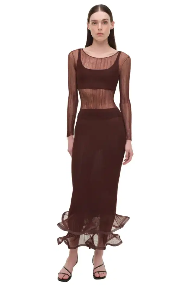 Simkhai Leonie Sheer Plisse Top