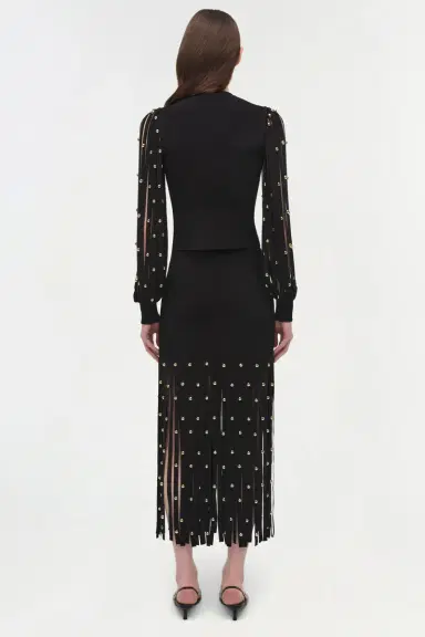 Simkhai Melva Knit Embellished Midi Skirt | Thumbnail 4 Simkhai Melva Knit Embellished Midi Skirt | Thumbnail 4