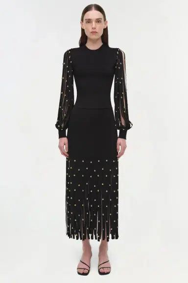 Simkhai Melva Knit Embellished Midi Skirt | Thumbnail 5 Simkhai Melva Knit Embellished Midi Skirt | Thumbnail 5