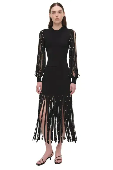 Simkhai Melva Knit Embellished Midi Skirt | Thumbnail 1 Simkhai Melva Knit Embellished Midi Skirt | Thumbnail 1