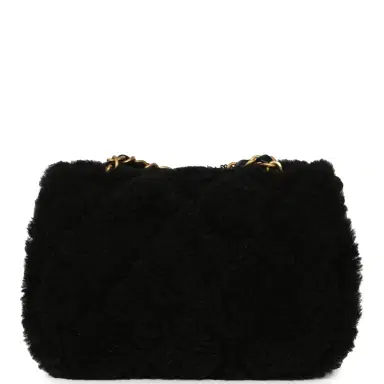 Chanel Chanel Mini Shearling Flap Bag Black Lambskin Brushed Gold Hardware | Thumbnail 5 Chanel Chanel Mini Shearling Flap Bag Black Lambskin Brushed Gold Hardware | Thumbnail 5